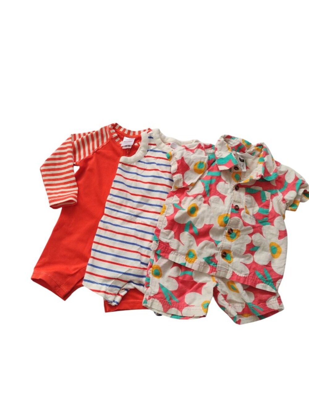 Hanna Andersson Baby Boy Summer Clothes 12-18 mos Cotton Matching Set Romper